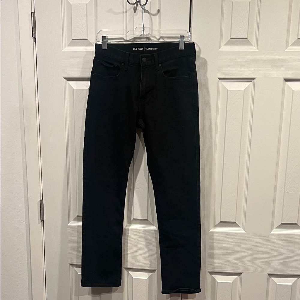 Old Navy Men's Black Slim Straight Jeans